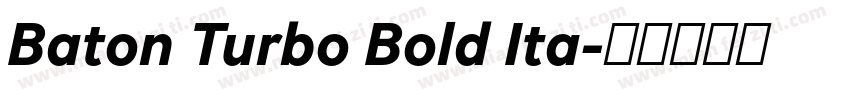 Baton Turbo Bold Ita字体转换